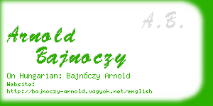arnold bajnoczy business card